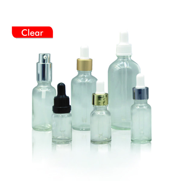 Clear Glass Dropper Bottles